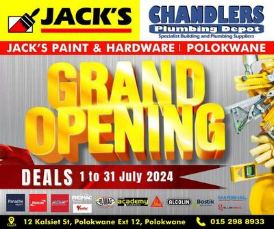 DIY & Garden offers in Benoni | Jack's Paint Promotions in Jack's Paint | 2024/07/12 - 2024/07/31