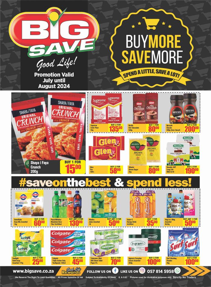 Big Save catalogue in Pretoria | Buy More ,Save More | 2024/07/12 - 2024/08/31