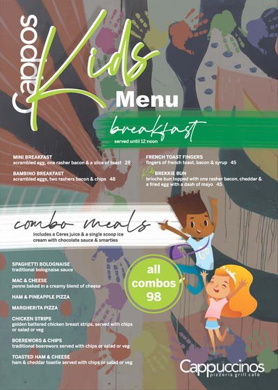 Cappuccinos catalogue | Cappos Kids menu 2024 | 2024/07/15 - 2024/12/31