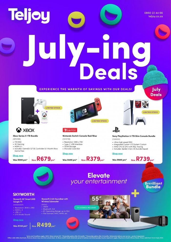 Teljoy catalogue in Boksburg | July-ing Deals | 2024/07/15 - 2024/07/31