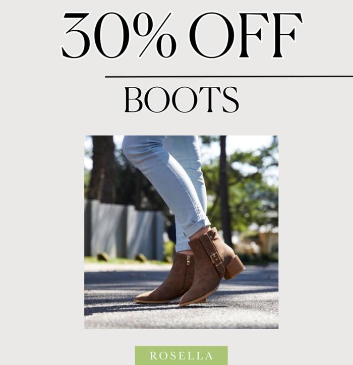 Rosella catalogue | 30% off selected boots | 2024/07/16 - 2024/07/31