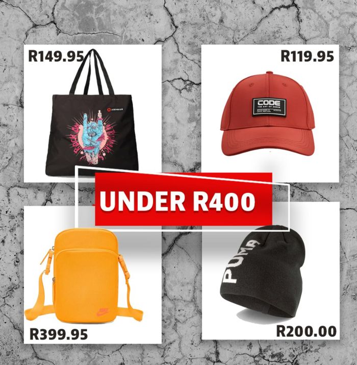 Tekkie Town catalogue in Pretoria | Accessories for under R400 | 2024/07/16 - 2024/07/30