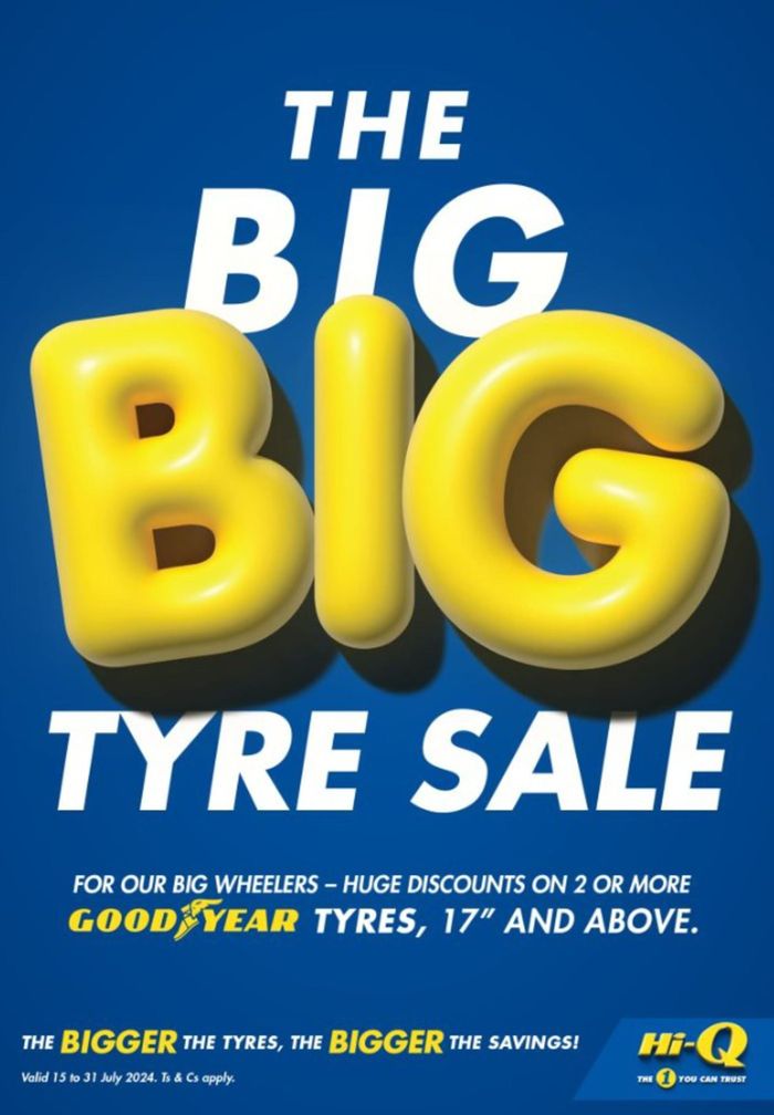 Hi-Q catalogue | The Big BIG Tyre Sale | 2024/07/16 - 2024/07/31