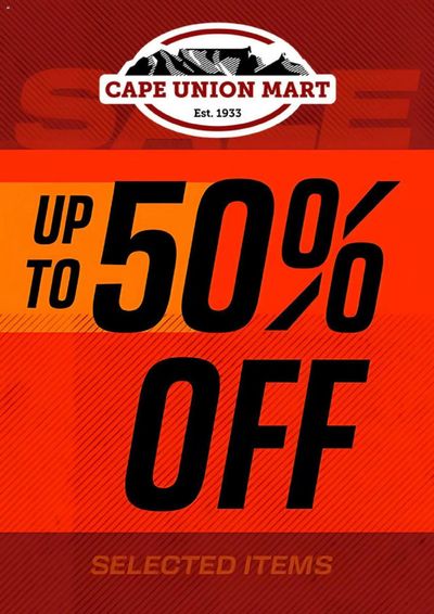 Sport offers | Up to 50% Off in Cape Union Mart | 2024/07/16 - 2024/08/05