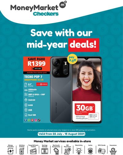Groceries offers in East London | Checkers Money Market  in Checkers | 2024/07/22 - 2024/08/18