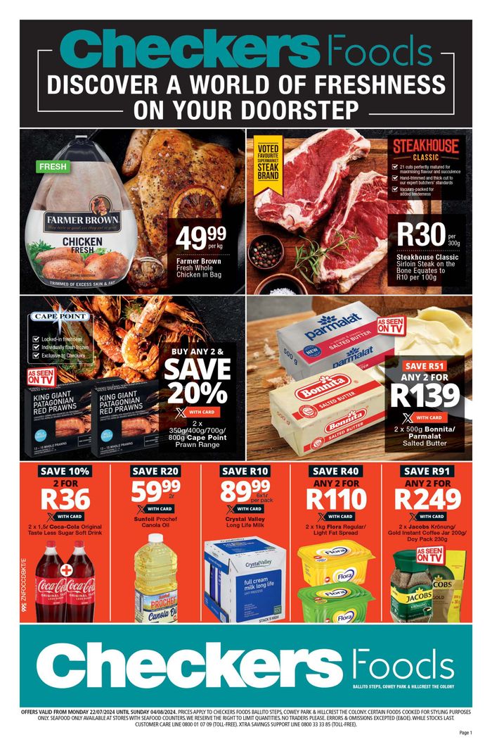 Checkers catalogue | Checkers weekly specials | 2024/07/22 - 2024/08/04