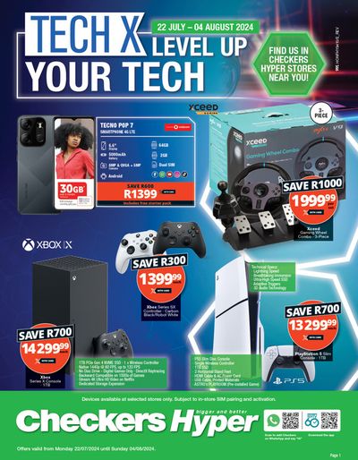 Checkers Hyper catalogue in Emalahleni | Checkers Hyper Tech x Promotion | 2024/07/22 - 2024/08/04