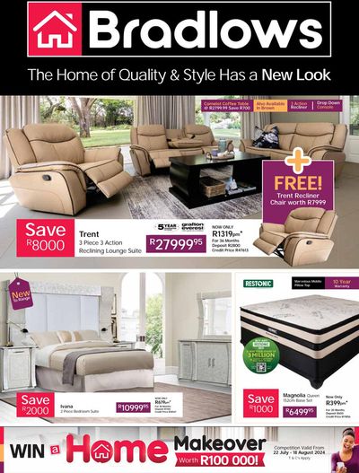 Home & Furniture offers in Bloemfontein | RSA BRD JULY-AUGUST in Bradlows | 2024/07/22 - 2024/08/18