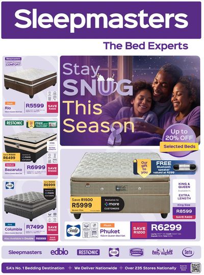 Home & Furniture offers in Bloemfontein | Stay Snug this Season! in Sleepmasters | 2024/07/23 - 2024/08/18