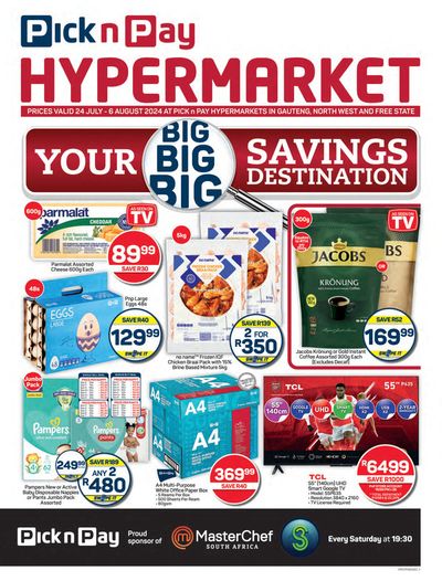 Pick n Pay Hypermarket catalogue in Krugersdorp | Pick n Pay Hypermarket weekly specials | 2024/07/24 - 2024/08/06