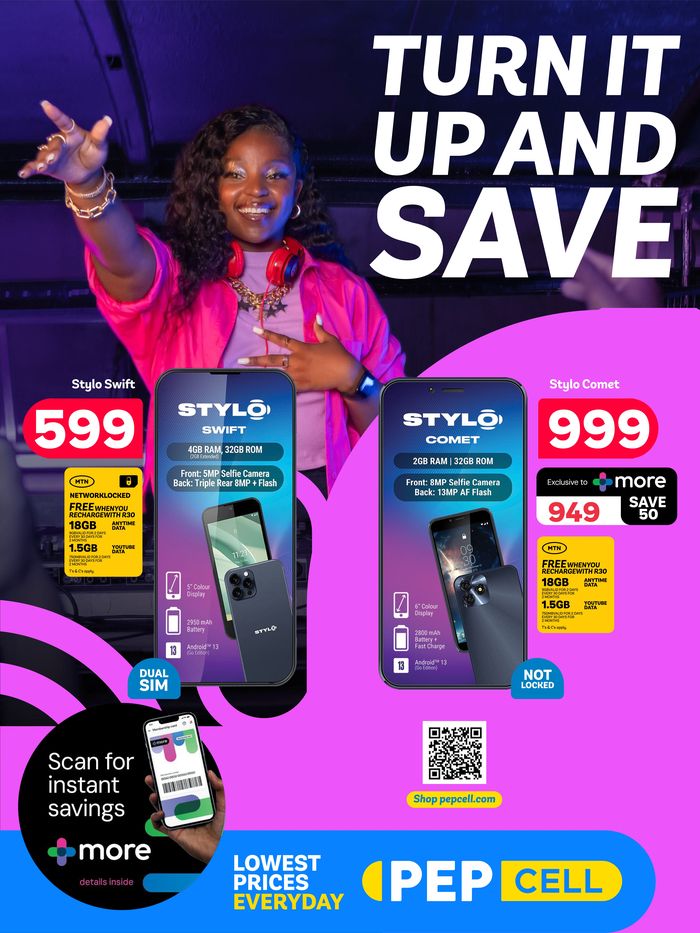 PEP CELL catalogue in Centurion | Turn it up and save | 2024/07/26 - 2024/08/27