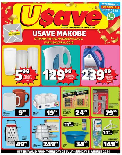 Usave catalogue | Usave Month End Leaflet Makobe  | 2024/07/25 - 2024/08/11
