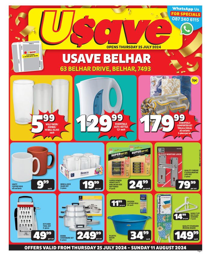 Usave catalogue | Usave Month End Leaflet Belhar  | 2024/07/25 - 2024/08/11