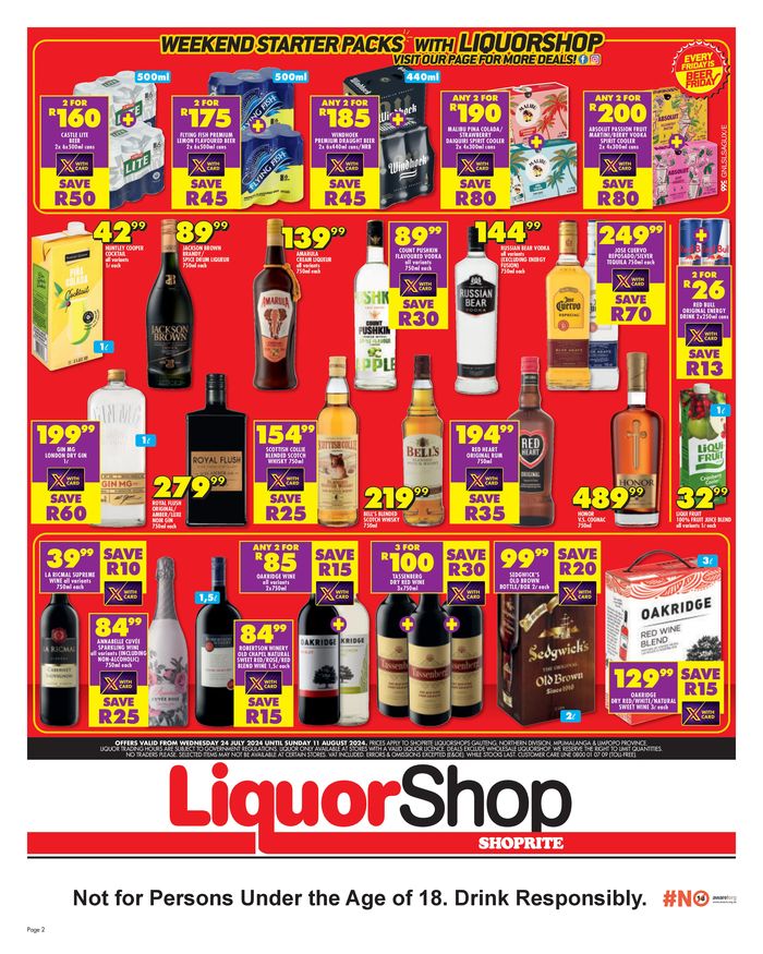 Shoprite LiquorShop catalogue | Shoprite LiquorShop Savings Gauteng | 2024/07/25 - 2024/08/11
