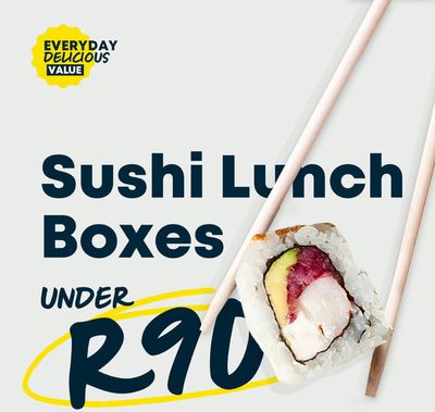 Restaurants offers in Durban | Sushi Lunch Boxes in Ocean Basket | 2024/07/25 - 2024/08/08