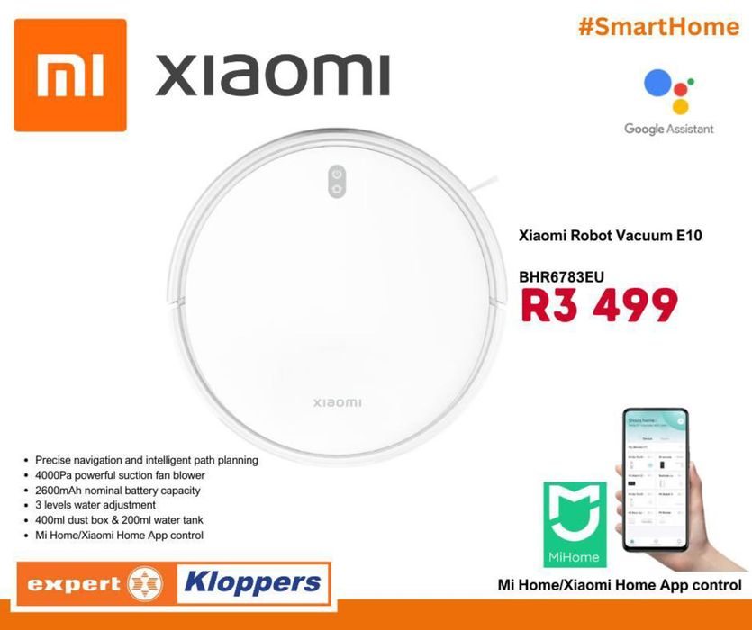 Expert Kloppers catalogue | Xiaomi Smart Home Vacuum at Kloppers | 2024/07/26 - 2024/08/01