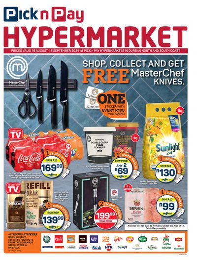 Pick n Pay catalogue | Get Free Master Chef Knives. | 2024/08/20 - 2024/09/08