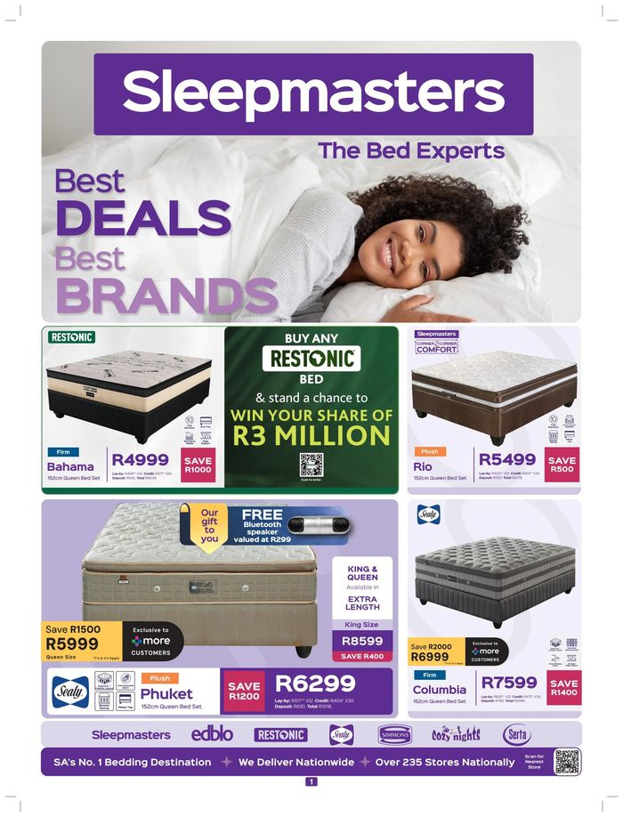 Sleepmasters catalogue in Uitenhage | Best Deals,Best Brands. | 2024/08/20 - 2024/09/22