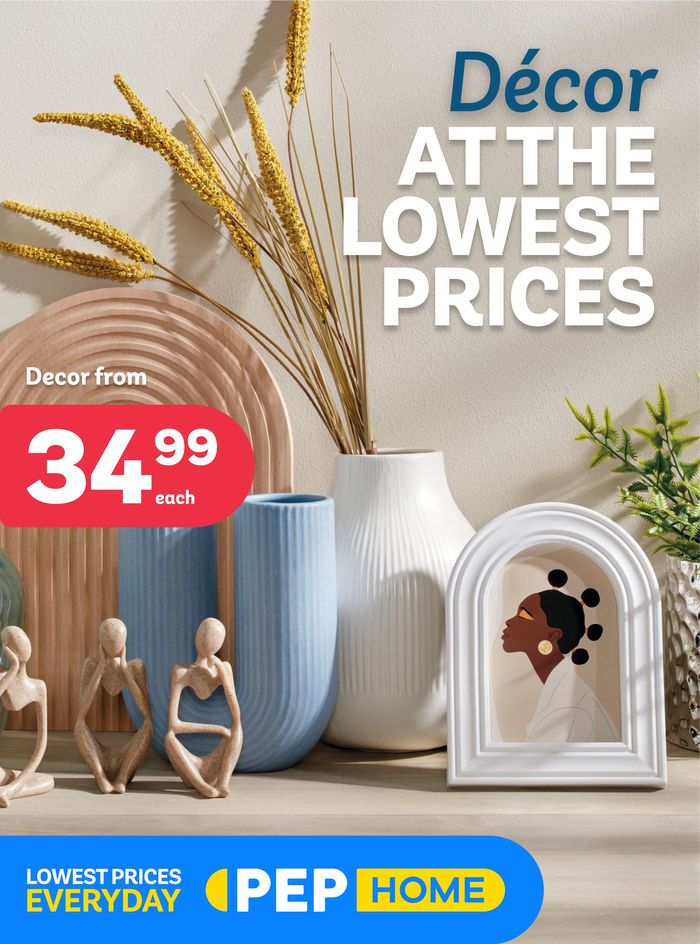 PEP HOME catalogue in Brakpan | Décor at the lowest prices | 2024/08/30 - 2024/09/26