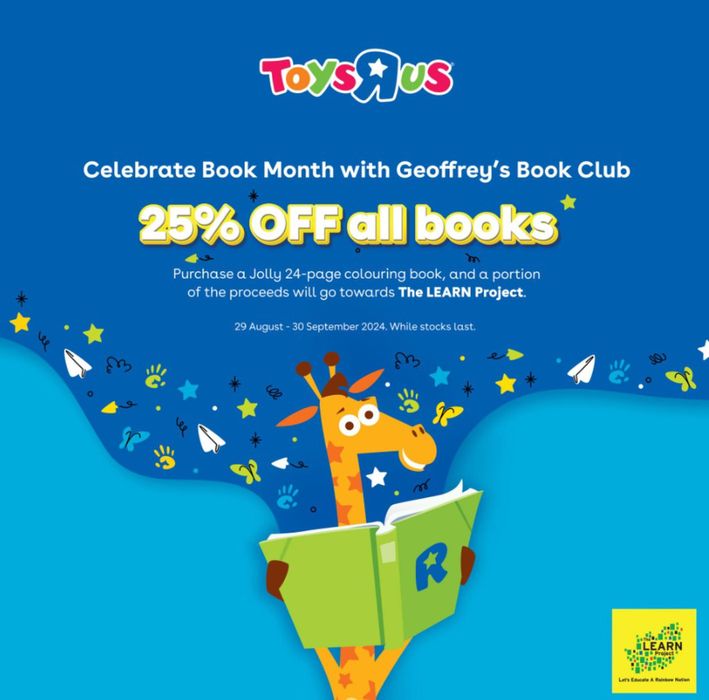 ToysRUs catalogue in Bloemfontein | Get 25% off ALL books | 2024/08/29 - 2024/09/30