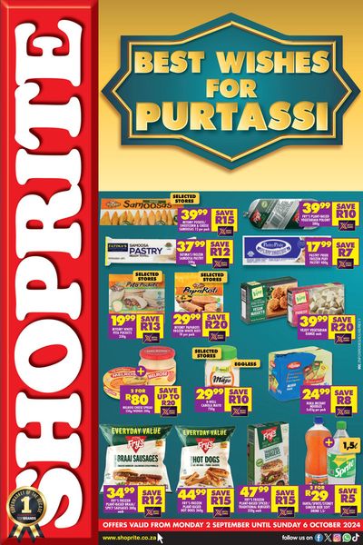 Shoprite catalogue in Melmoth | Shoprite Purtassi Savings KwaZulu-Natal | 2024/09/03 - 2024/10/06