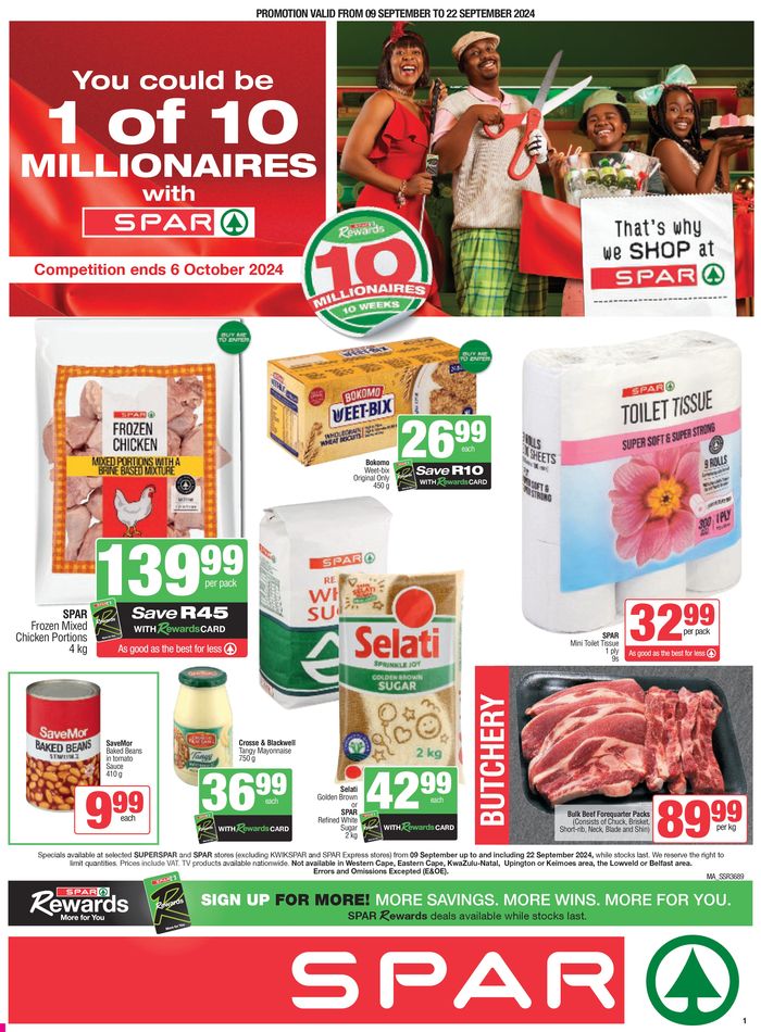 SuperSpar catalogue in Botshabelo | Specials SuperSpar | 2024/09/09 - 2024/09/22