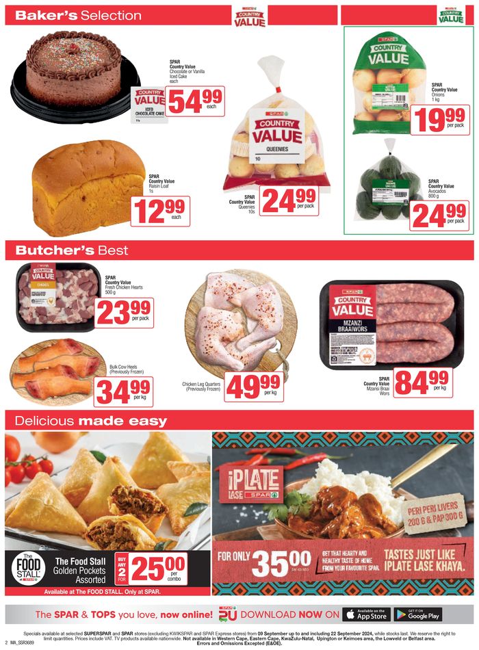 SuperSpar catalogue in Botshabelo | Specials SuperSpar | 2024/09/09 - 2024/09/22