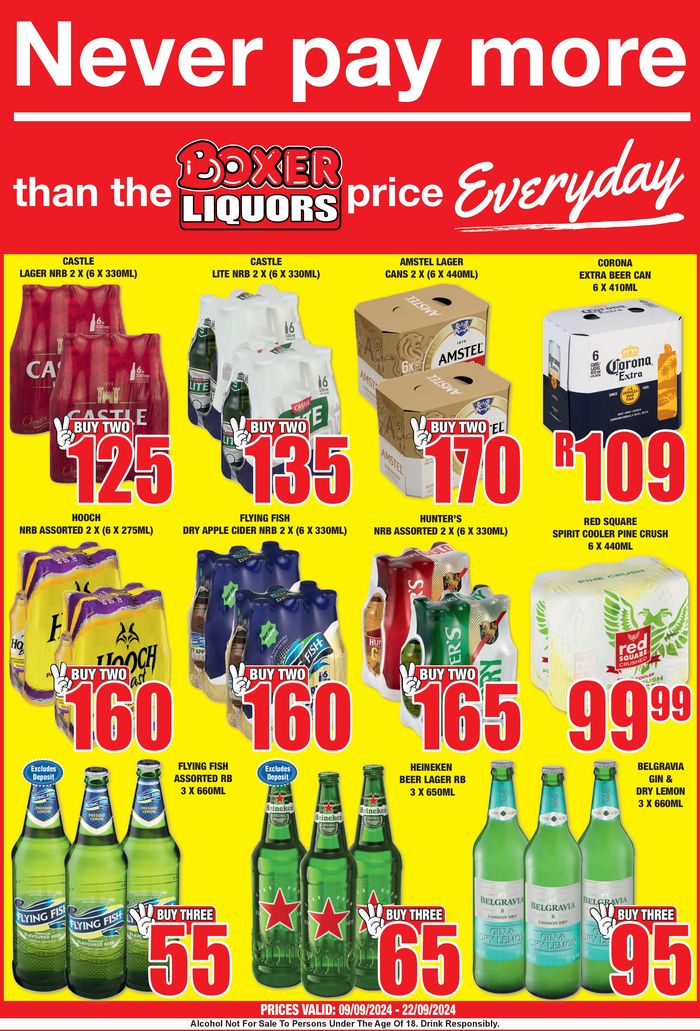 Boxer Liquors catalogue in Lenasia | FS September MM Liquor | 2024/09/09 - 2024/09/22