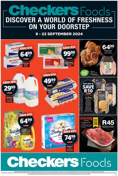 Checkers Hyper catalogue in Roodepoort | Checkers Hyper weekly specials | 2024/09/09 - 2024/09/22