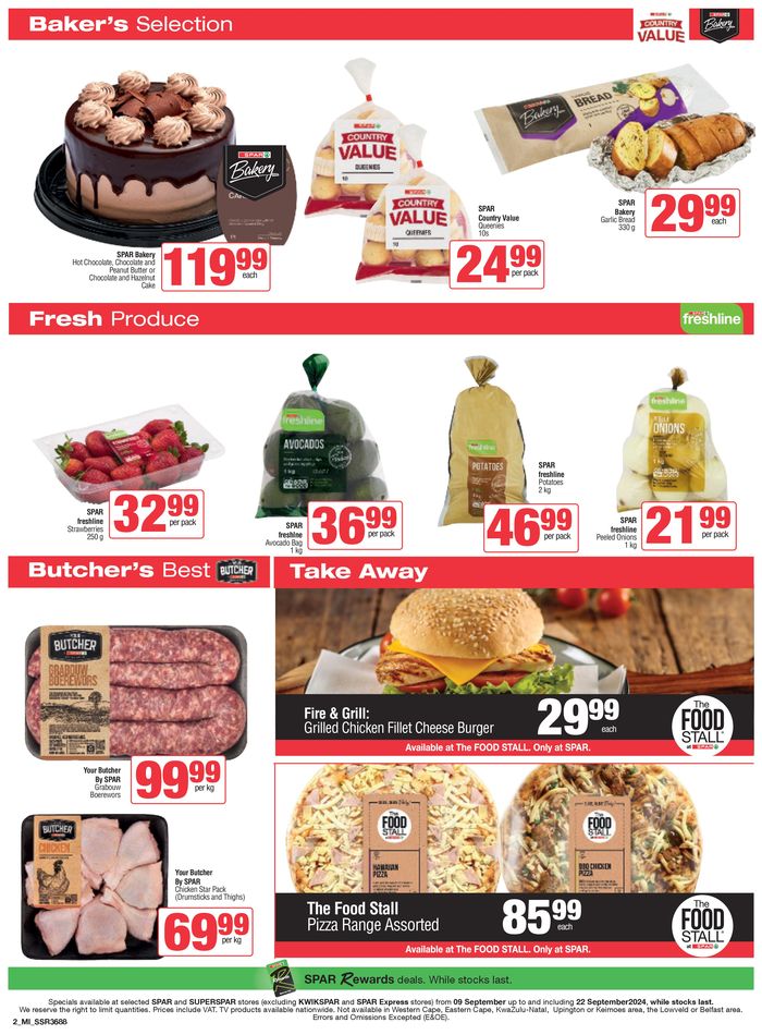 Spar catalogue in Heidelberg (Gauteng) | Specials Spar | 2024/09/09 - 2024/09/22