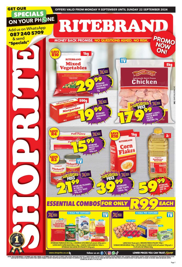 Shoprite catalogue in Brits | Shoprite weekly specials | 2024/09/10 - 2024/09/22