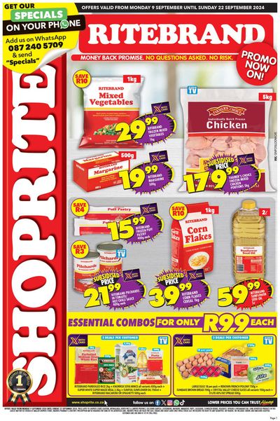 Groceries offers in Klipgat | Shoprite weekly specials in Shoprite | 2024/09/10 - 2024/09/22