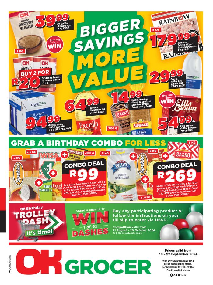 OK Grocer catalogue in Middelburg (Mpumalanga) | OK Grocer weekly specials | 2024/09/10 - 2024/09/22