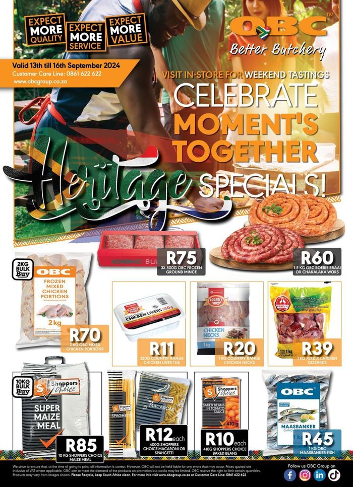 OBC Meat & Chicken Specials & Catalogues September 2024 Tiendeo