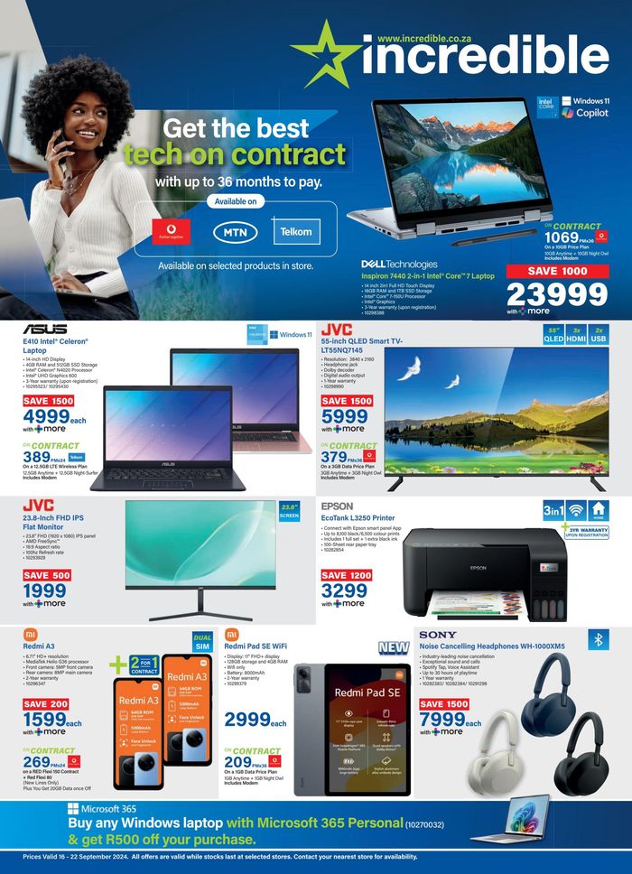 Incredible Connection catalogue in Sandton | Get the best tech on contract | 2024/09/16 - 2024/09/22