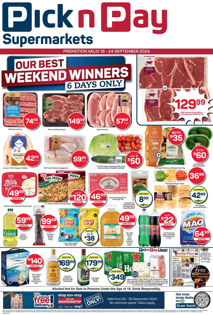 Pick n Pay catalogue in Paarl | Pick n Pay weekly specials | 2024/09/19 - 2024/09/24