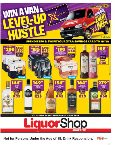 Shoprite LiquorShop catalogue in Johannesburg | Shoprite LiquorShop weekly specials | 2024/09/23 - 2024/10/06