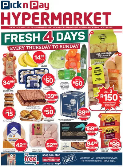 Pick n Pay Hypermarket catalogue in Johannesburg | Pick n Pay Hypermarket weekly specials | 2024/09/26 - 2024/09/29