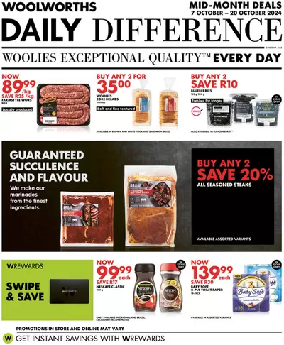 Woolworths catalogue in Roodepoort | Catalog Woolworths | 2024/10/08 - 2024/10/20