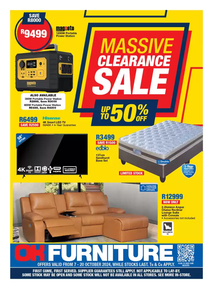 OK Furniture catalogue | CLEARANCE SALE | 2024/10/10 - 2024/10/20