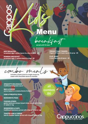 Cappuccinos catalogue in Roodepoort | Kids Menu | 2023/04/17 - 2024/06/30