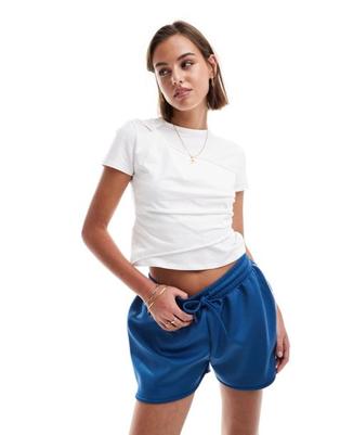 ASOS DESIGN twist front t-shirt in white offers at R 20 in Asos
