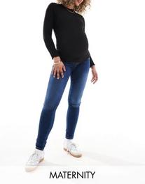 ONLY Maternity Royal skinny jeans in mid blue offers at R 42 in Asos
