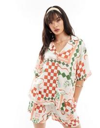 Nobody's Child Rhian linen shirt co-ord offers at R 59 in Asos