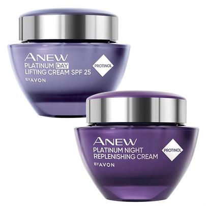 Anew Platinum Day Lifting Cream SPF 25 & Night Replenishing Cream offers at R 549 in AVON