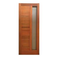 Kaapstadt Doors Horizontal Slatted Hardwood Entrance Door with Side Panel offers at R 3299 in Brights Hardware