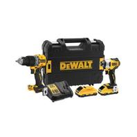 Dewalt 18V Brushless Li-ion Impact Drill 90Nm & Impact Driver 190Nm with 2 x 3Ah Batteries Kit offers at R 5499 in Brights Hardware