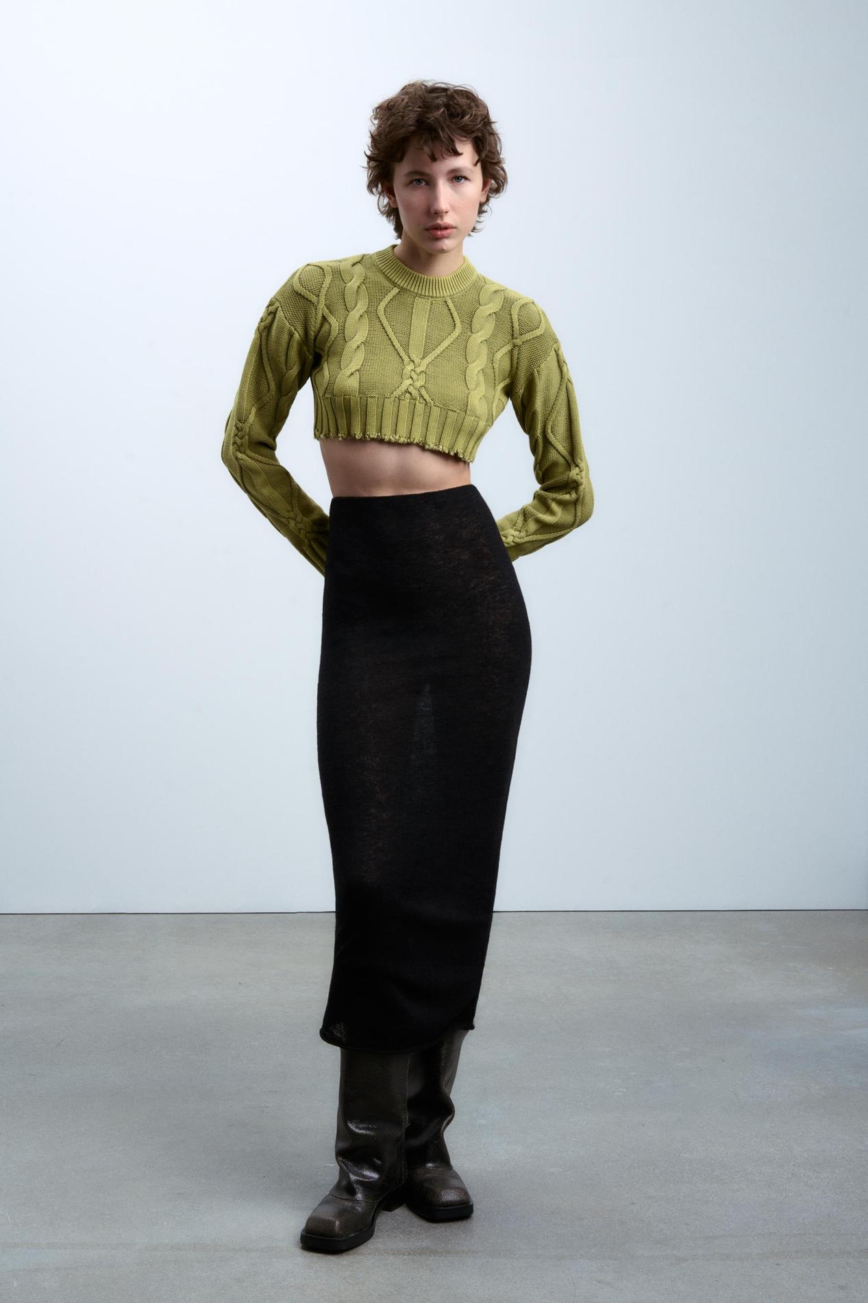 FINE WOOL AND ALPACA BLEND SKIRT - LIMITED EDITION offers at R 1299 in ZARA