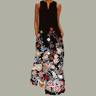 Yemlays Vintage Floral Maxi Dress Black offers at R 289 in Zando
