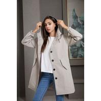 Bazics Hooded Losse Casual Trench Coat offers at R 569579 in Zando